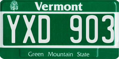 VT license plate YXD903