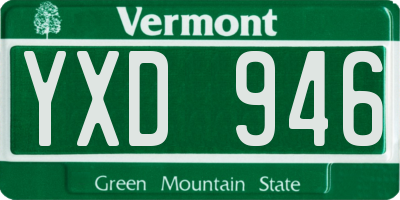 VT license plate YXD946