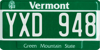 VT license plate YXD948