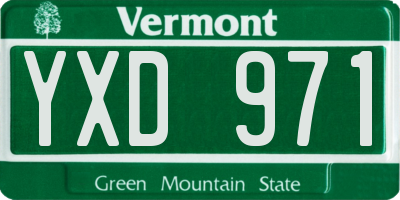 VT license plate YXD971