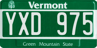 VT license plate YXD975
