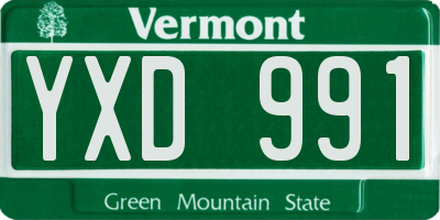VT license plate YXD991