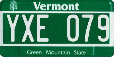VT license plate YXE079
