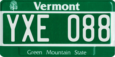 VT license plate YXE088