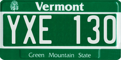 VT license plate YXE130