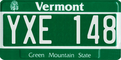 VT license plate YXE148