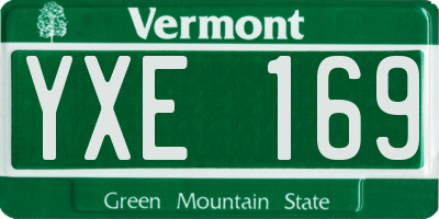 VT license plate YXE169