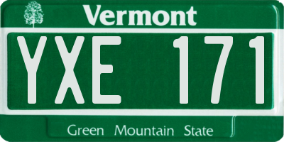 VT license plate YXE171