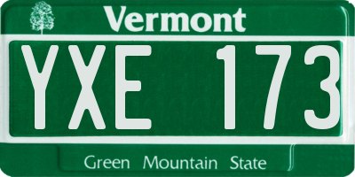 VT license plate YXE173