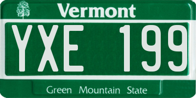 VT license plate YXE199