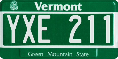 VT license plate YXE211