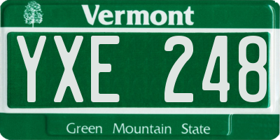 VT license plate YXE248