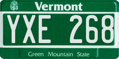 VT license plate YXE268