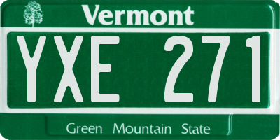 VT license plate YXE271