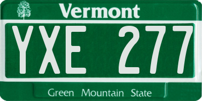 VT license plate YXE277