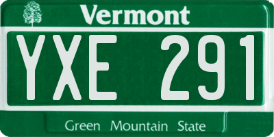 VT license plate YXE291
