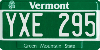 VT license plate YXE295