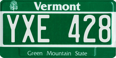 VT license plate YXE428