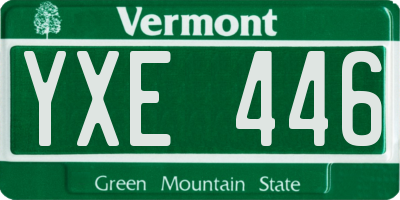 VT license plate YXE446