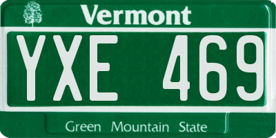 VT license plate YXE469