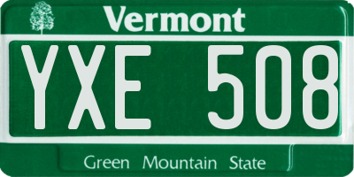 VT license plate YXE508