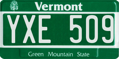 VT license plate YXE509
