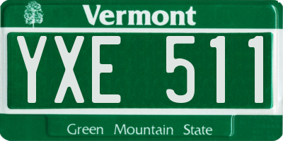 VT license plate YXE511