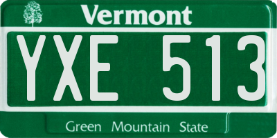 VT license plate YXE513