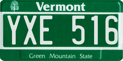 VT license plate YXE516