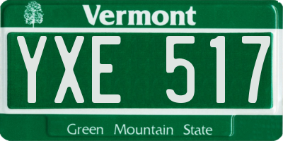 VT license plate YXE517