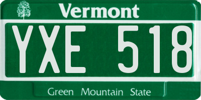 VT license plate YXE518