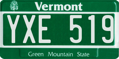 VT license plate YXE519