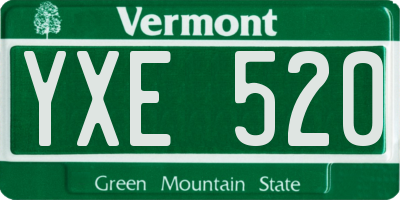VT license plate YXE520