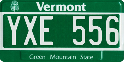 VT license plate YXE556