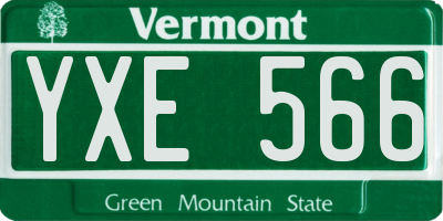 VT license plate YXE566