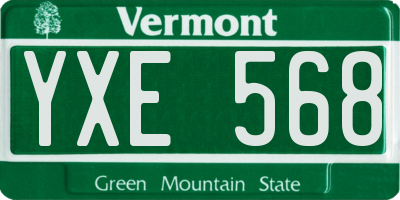 VT license plate YXE568