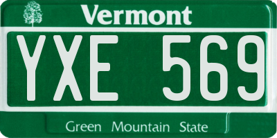 VT license plate YXE569