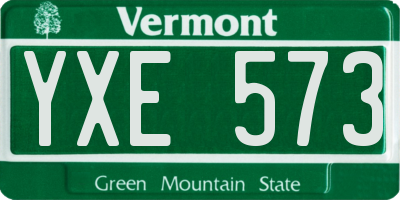 VT license plate YXE573