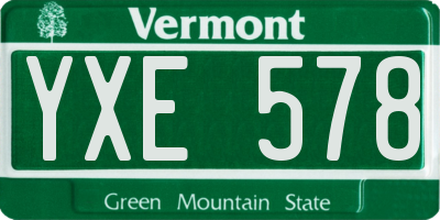 VT license plate YXE578