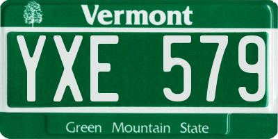 VT license plate YXE579