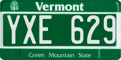 VT license plate YXE629