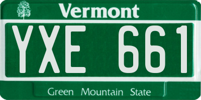 VT license plate YXE661