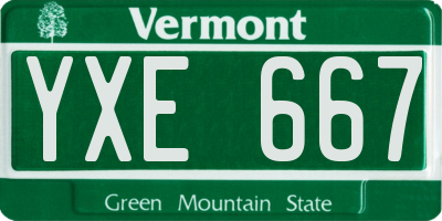 VT license plate YXE667