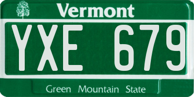 VT license plate YXE679
