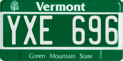VT license plate YXE696