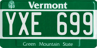 VT license plate YXE699