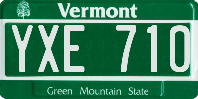 VT license plate YXE710