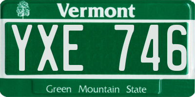 VT license plate YXE746