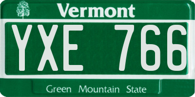 VT license plate YXE766