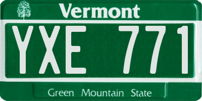 VT license plate YXE771